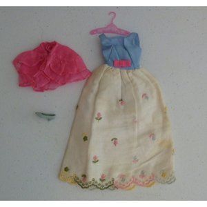 Barbie #1260 FRANCIE BARBIE FIRST FORMAL Dress Shawl One Shoe